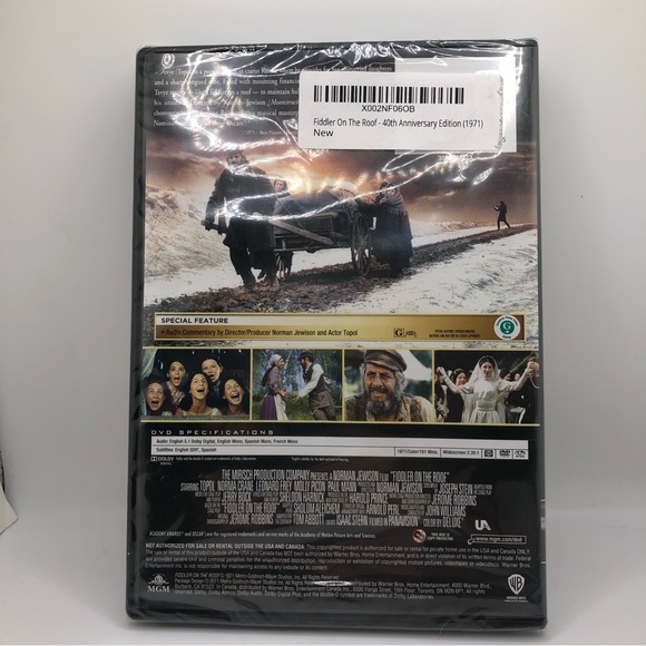 BRAND NEW UNOPENED Fiddler On The Roof 40th Anniversary DVD - Picture 2 of 4